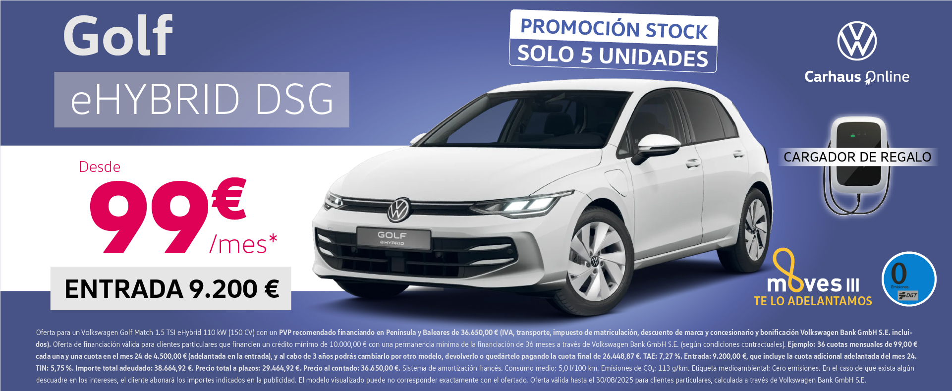 Golf Match e-hybrid Automático desde 99€/mes*